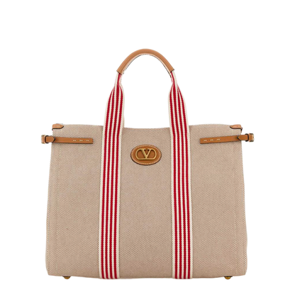 Two-tone Canvas Shopping Bag