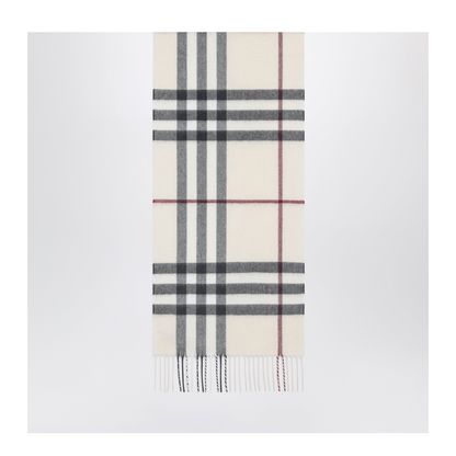 MAYFEYR - Burberry - Check Cashmere Scarf In Stone - 8077884110106A1450