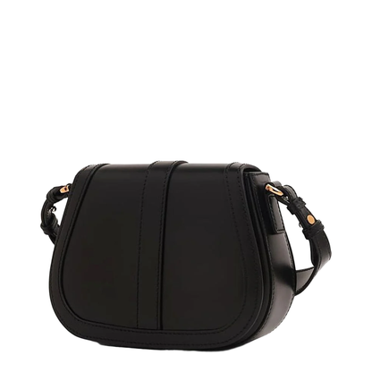 Versace La Greca Saddle Bag Leather Black