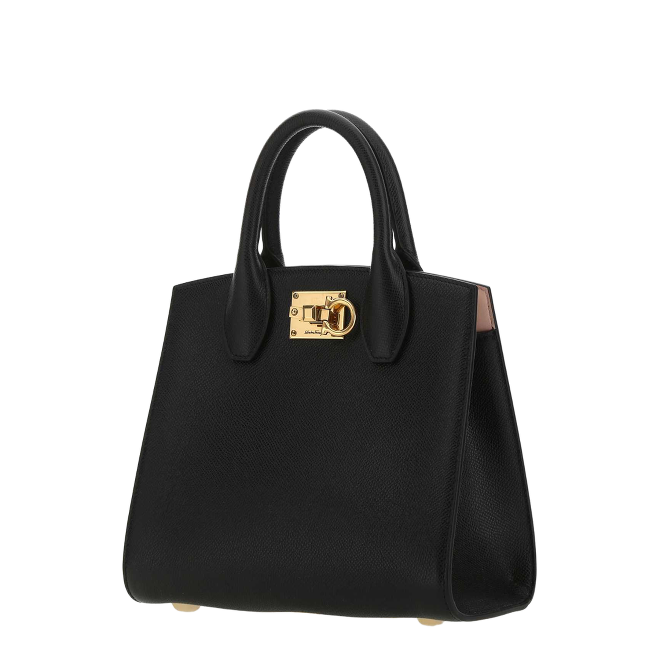 The Studio Handbag Leather Black