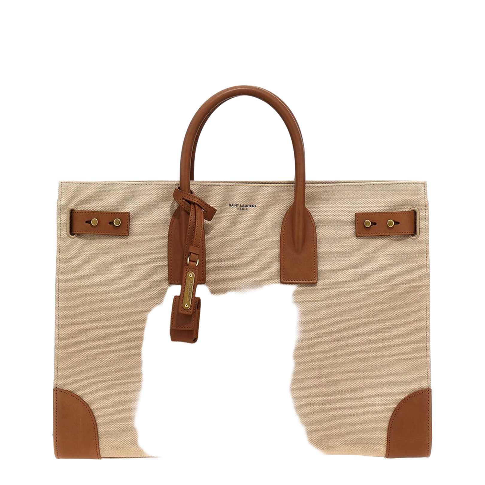 Sac de Jour Large Canvas Tote Bags - Beige
