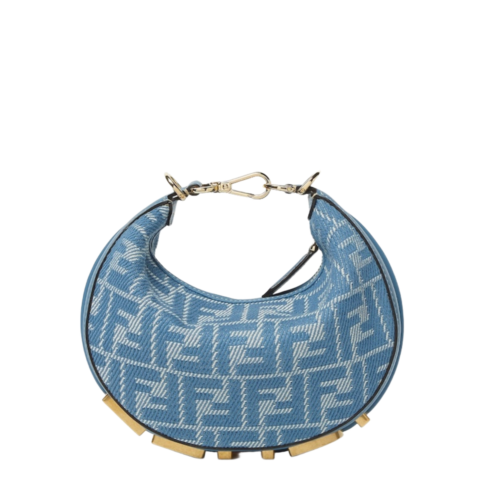 Fendigraphy Mini Leather Hobo Bags - Blue
