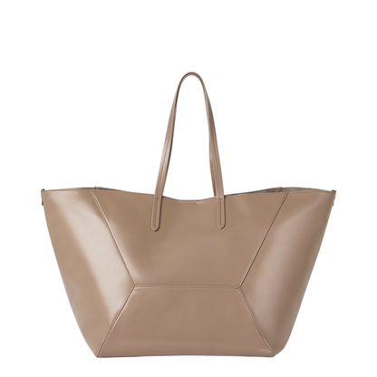 Large Calfskin Duo Bag in Hazelnut