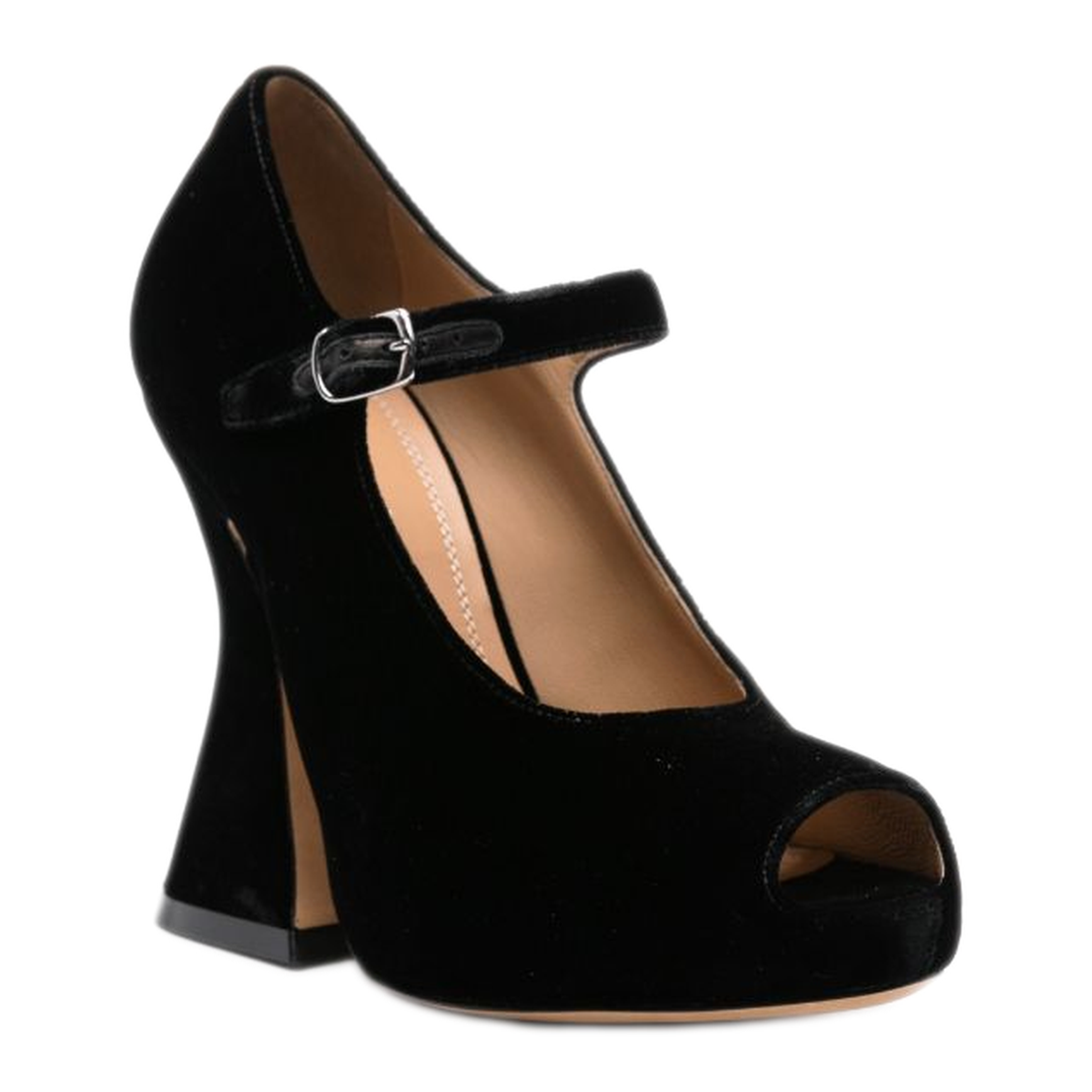 MAYFEYR - Maison Margiela - 125Mm Velvet Peep-Toe Sandals - S58WL0263P1788T8013
