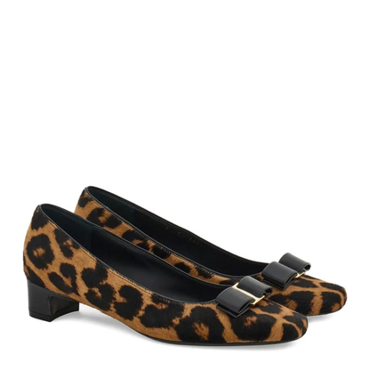 MAYFEYR - Ferragamo - Horsehair Printed Pirri Pony Décolleté - 01K5560785564NATURALENERO