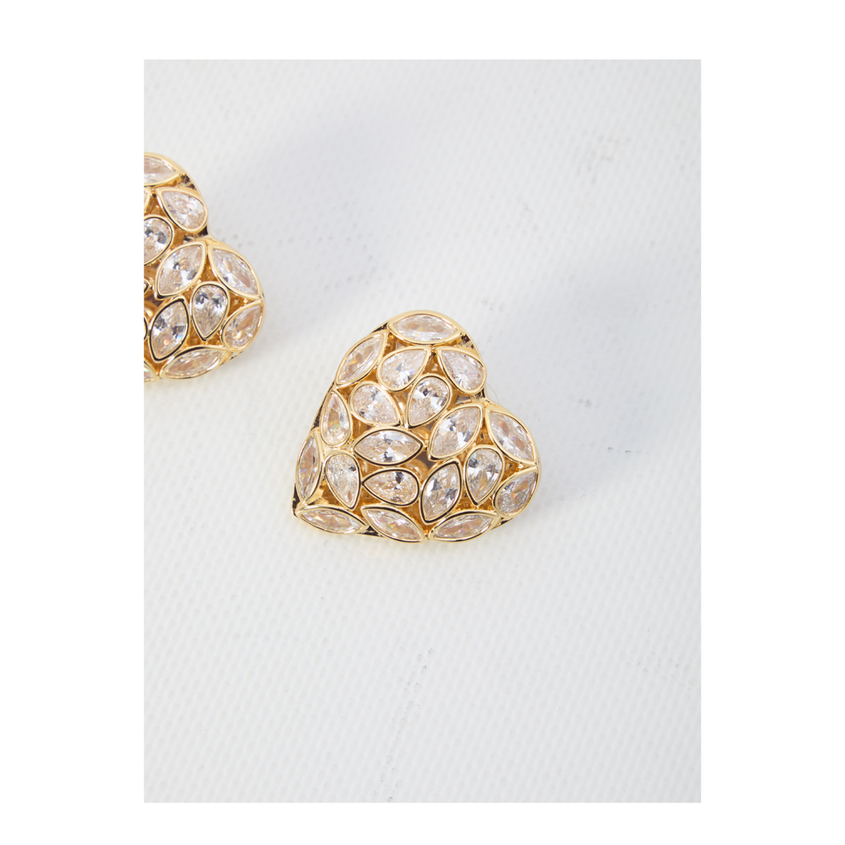 MAYFEYR - Self Portrait - Embellished Heart Earrings - RS26617EGOLD