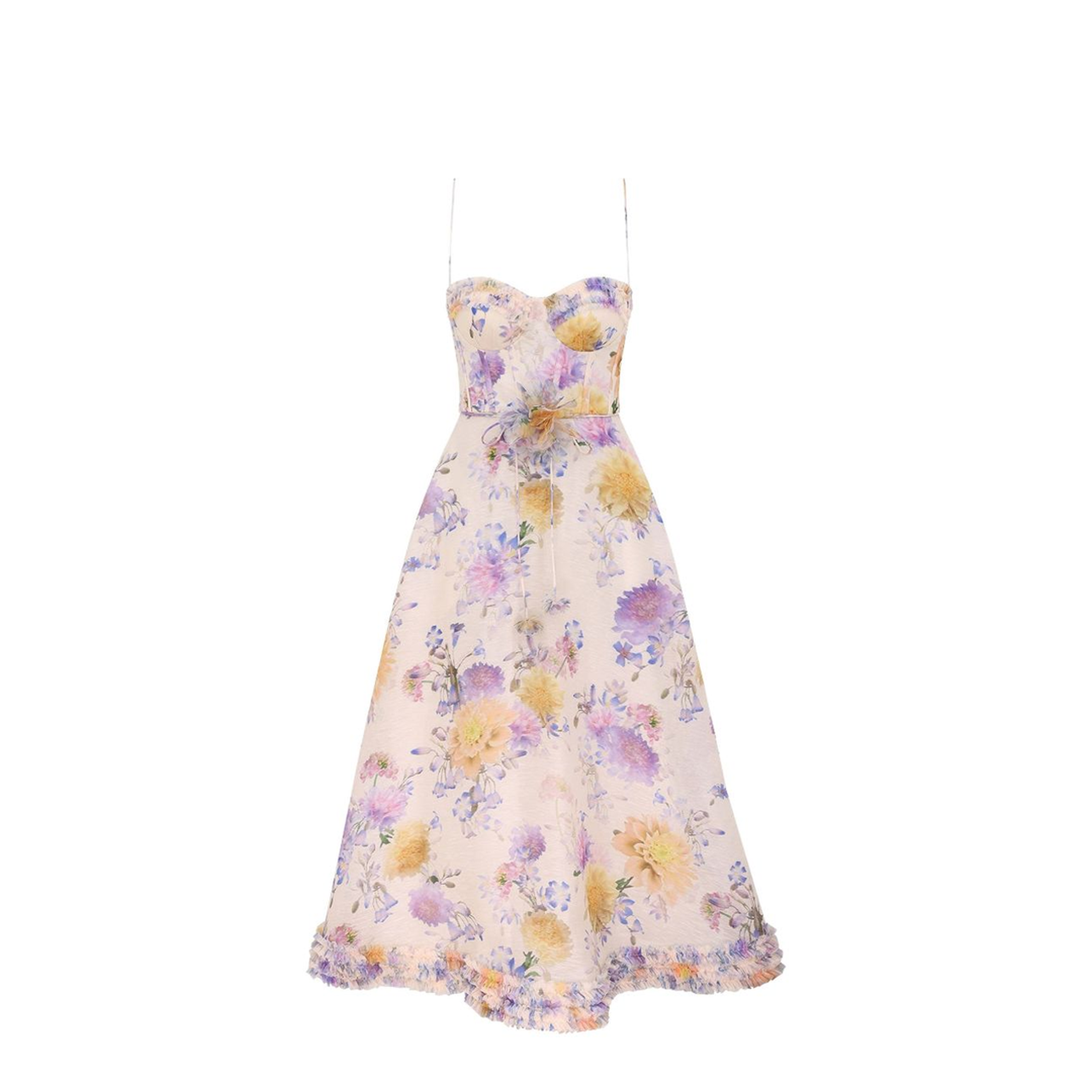 Midi Dress With Flower Print
