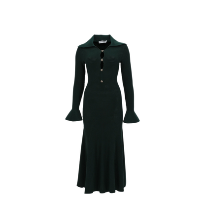 MAYFEYR - Self Portrait - Midi Dress With Cut Out - RS26138MAGGREEN