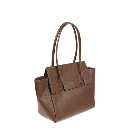 MAYFEYR - ROUNN - Felice Flap Brown Tote Bag - FELICEFLAP26PECAN