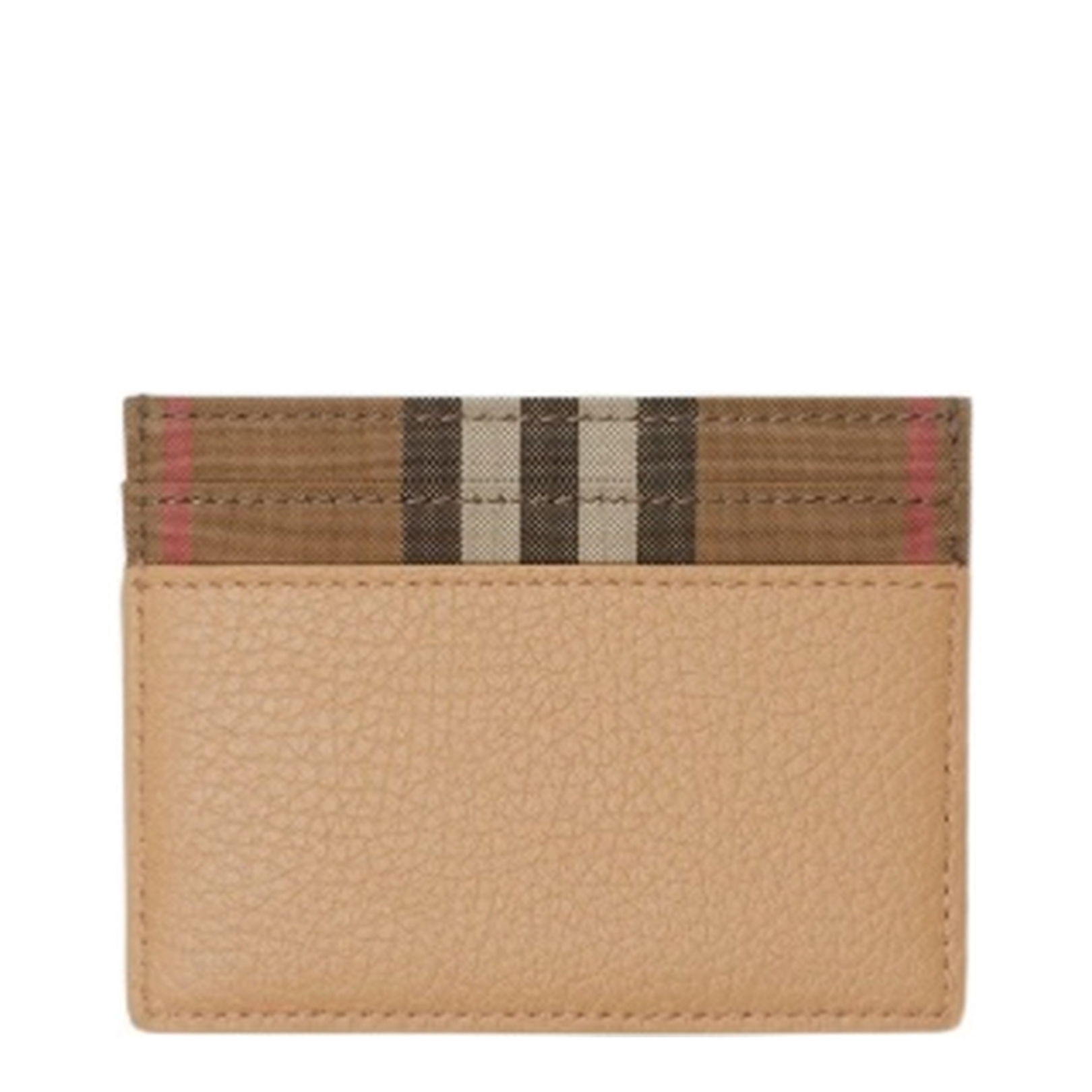Check Card Case in Light Almond
