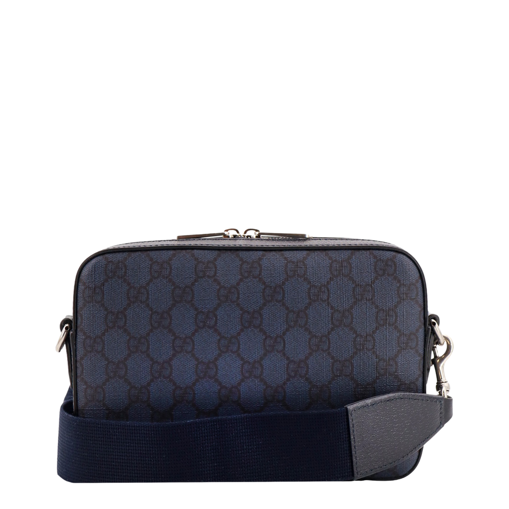 Ophidia Small Leather Crossbody Bag - Navy Blue