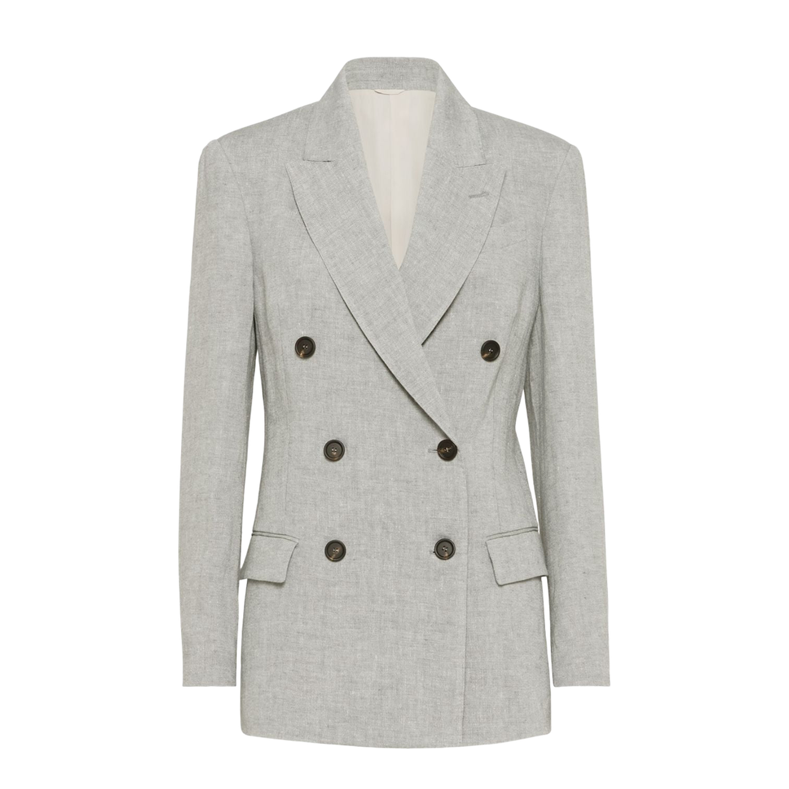 Light Grey Double-Breasted Jacket