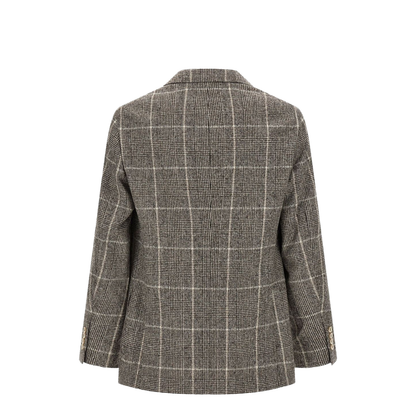Brown Check Pattern Jacket