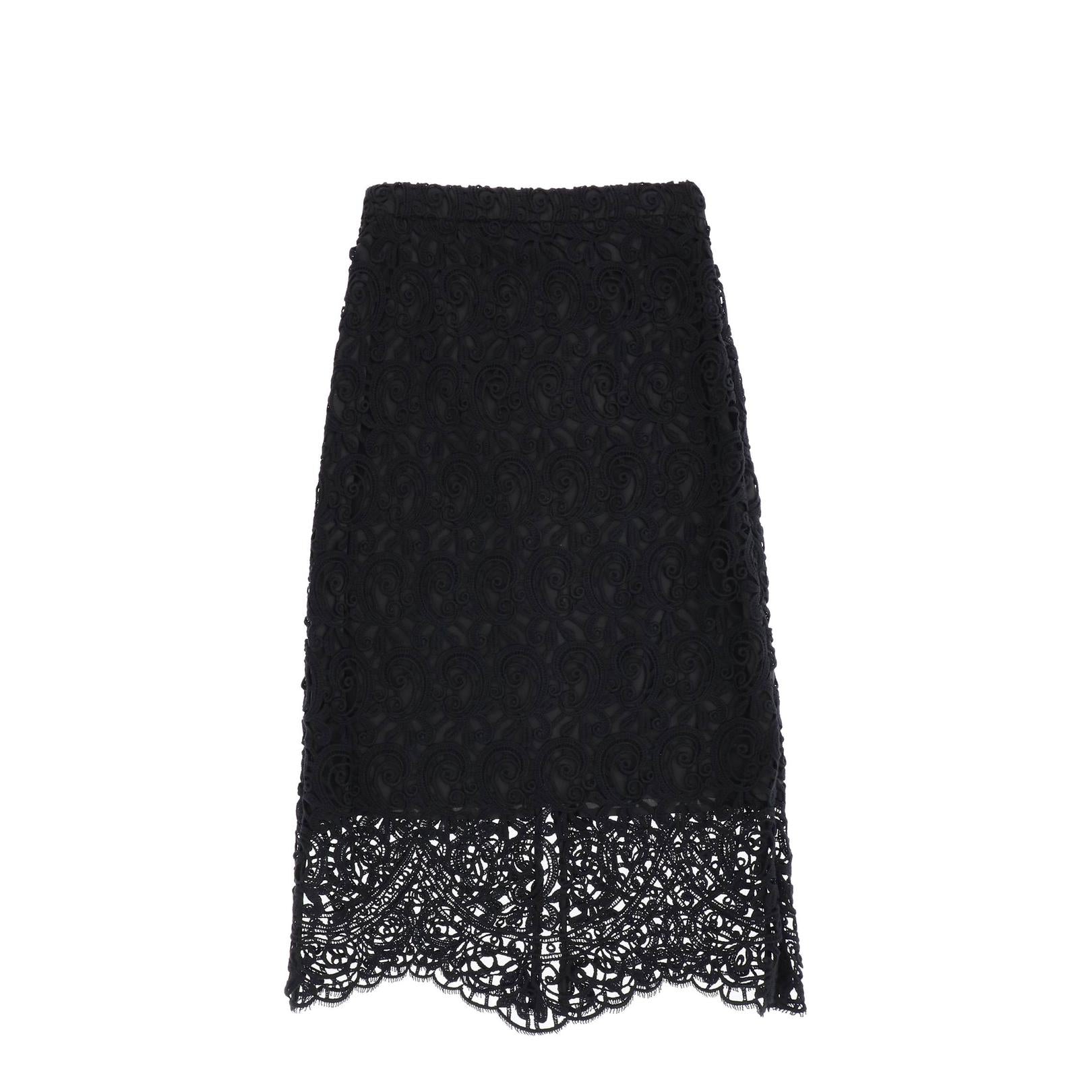 Burberry macrame lace pencil skirt