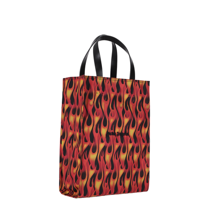 Classic Logo Flames Tote Bag Red-Yellow