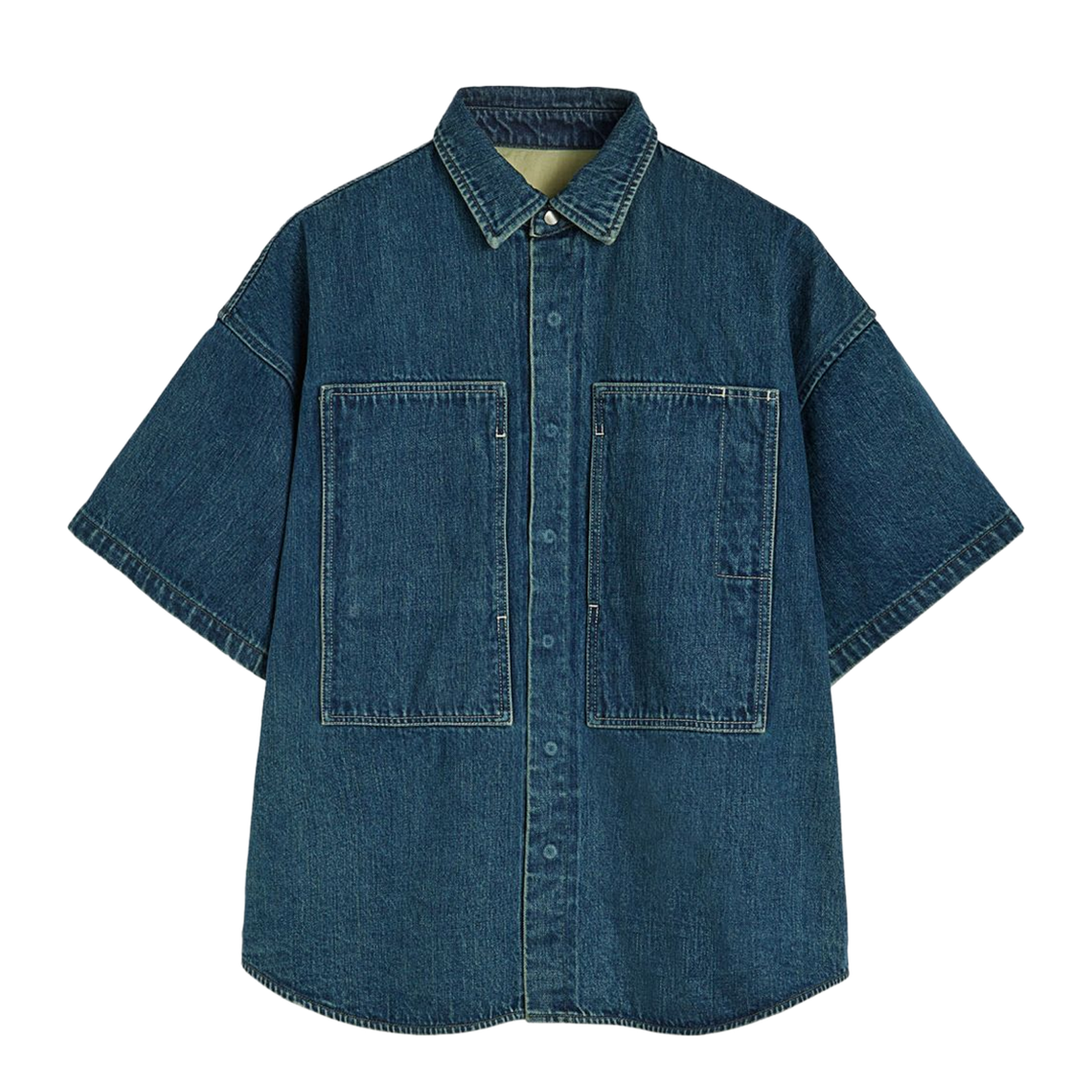 Blue Cotton Denim Shirt