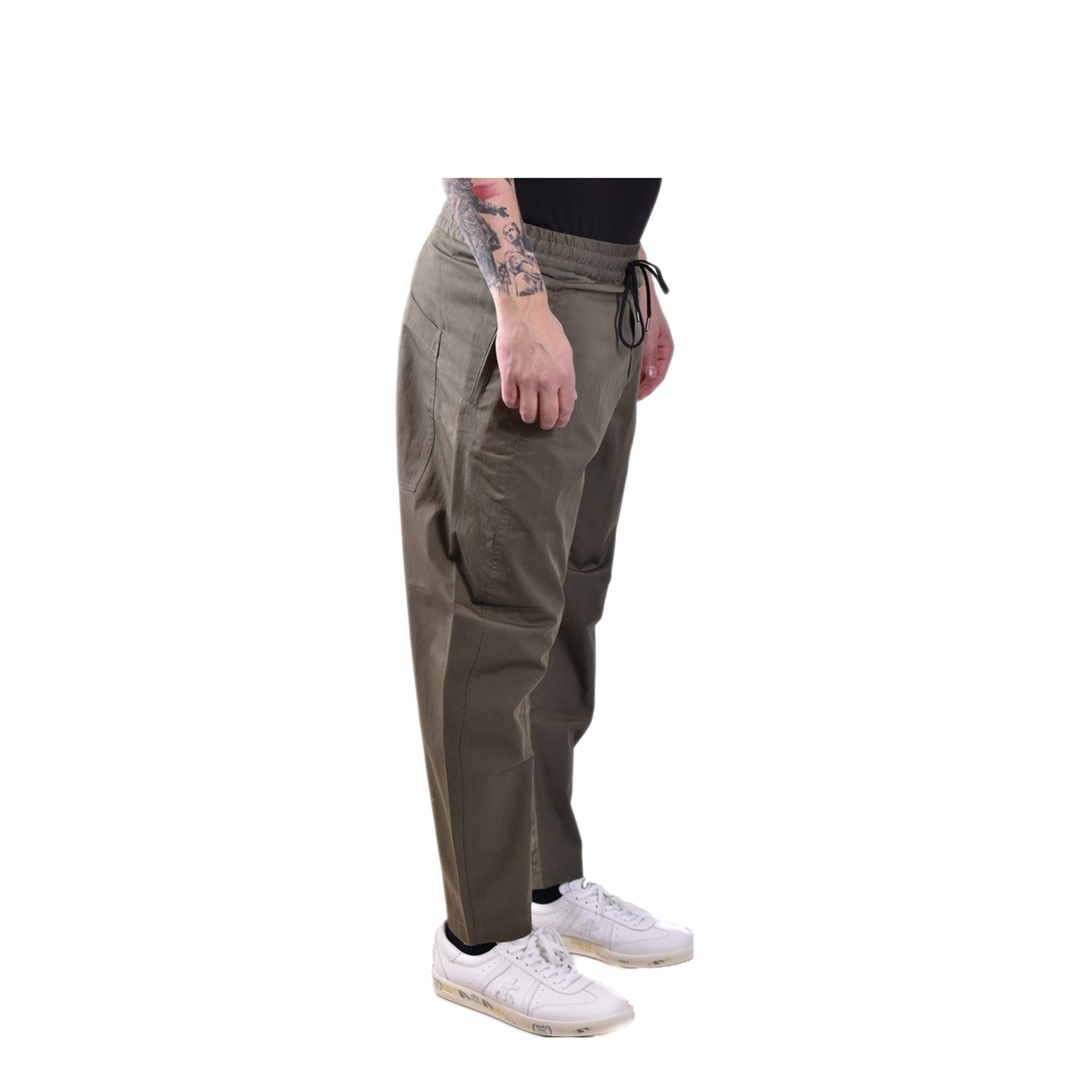 MAYFEYR - ISABEL BENENATO - Green Trousers - UW13S2360