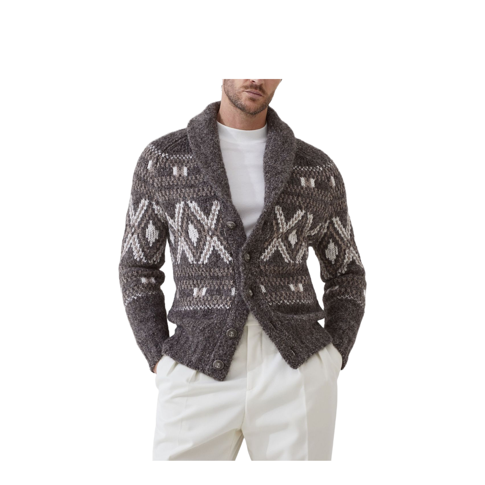 Wool V-Necked Cardigan