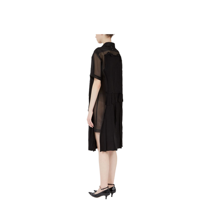 Black Mesh Design Dress