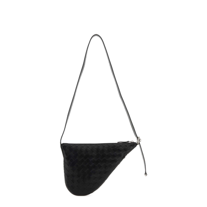 Virgule Small Calfskin Shoulder Bags - Black