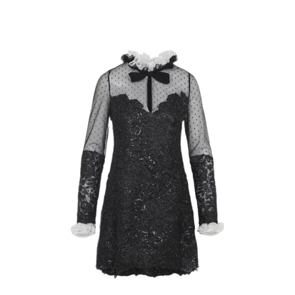 MAYFEYR - GIAMBATTISTA VALLI - Black Mini Dress - 25FWSVTE500784BIS9999