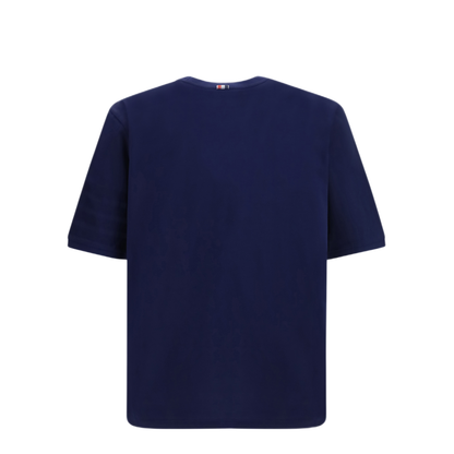 MAYFEYR - Thom Browne - Jersey T Shirt With Ribbed Cuffs - MJT581AJ0276415