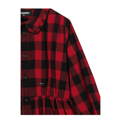 MAYFEYR - Dsquared2 - Checkered Dress With Buttons And Collar - DQ1192KD0A0MDQ452