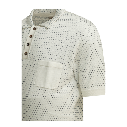 MAYFEYR - Rakkì - Textured Knit Polo Shirt - JUNEAUPANNABLEU