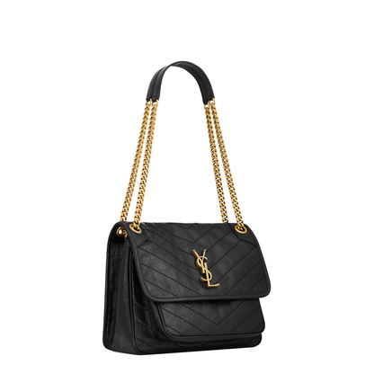 MAYFEYR - SAINT LAURENT PARIS - Niki Medium Soft Bag In Vintage Leather - 6331840EN07