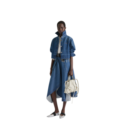 Voyou Small Calfskin Bucket Bag - Ivory