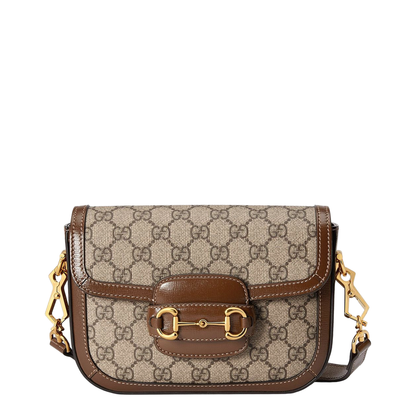 Horsebit 1955 Small Leather Shoulder Bag - Brown