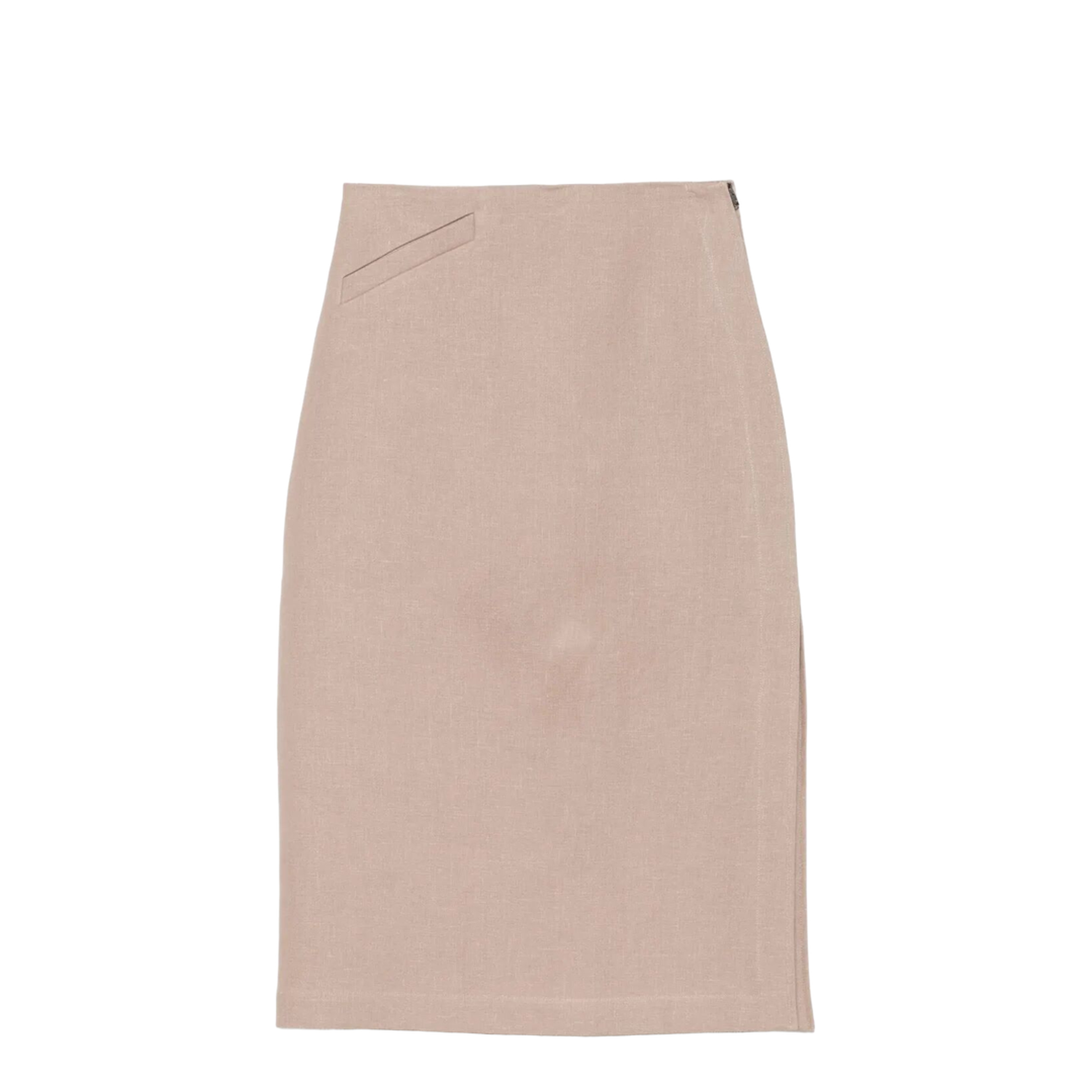 MAYFEYR - Fendi - Waxed Linen Straight Midi Skirt - FQ7634AUOK