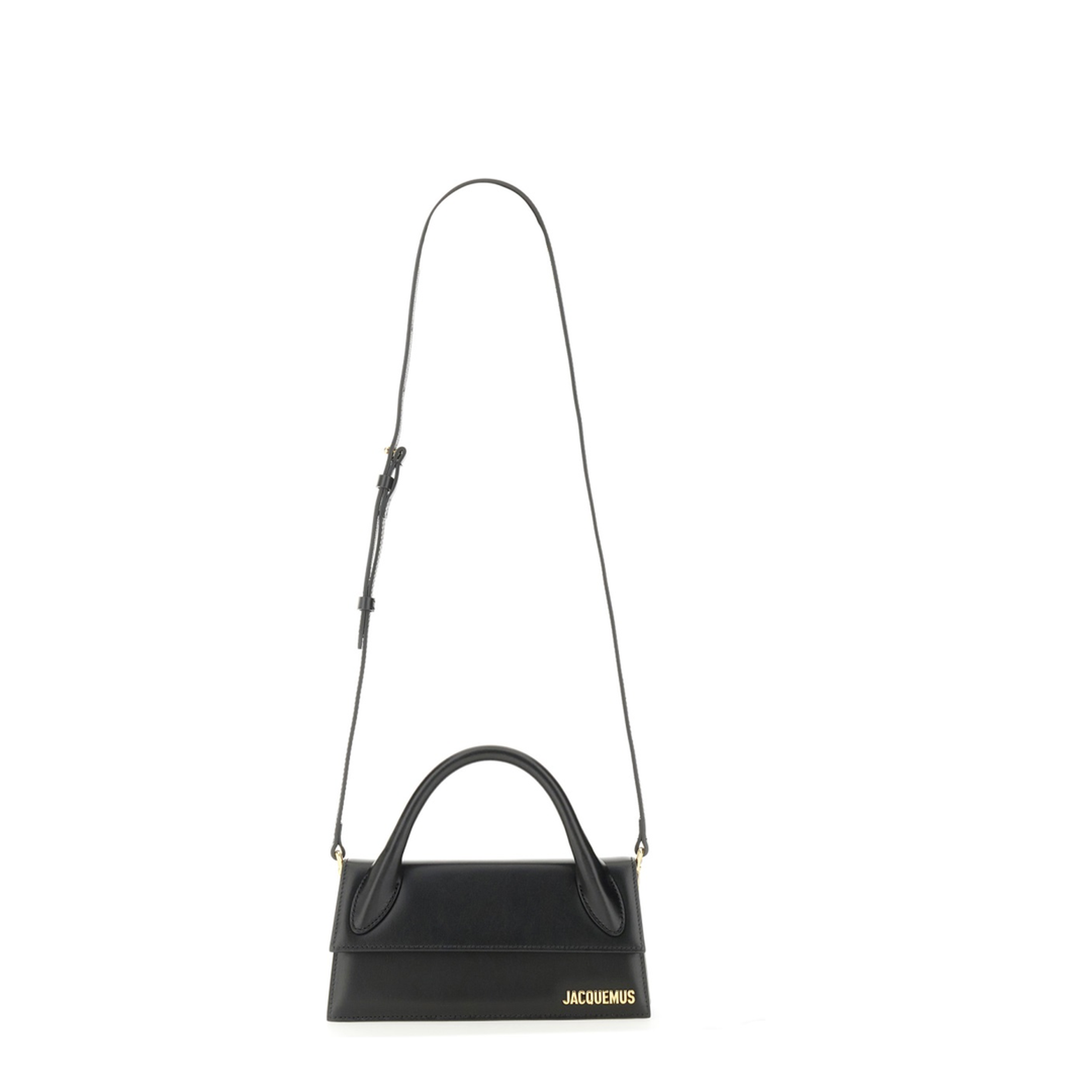 Le Chiquito Long Calf Leather Handbag - Black