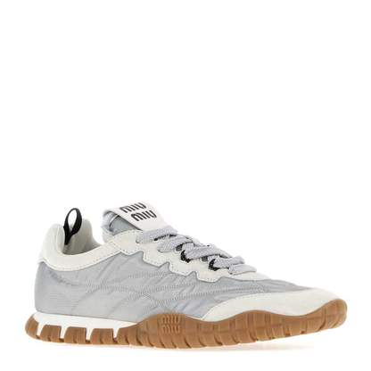 MAYFEYR - Miu Miu - Grey Tech Fabric And Suede Sneakers - 5E417EFD0053ZOFF0D5X