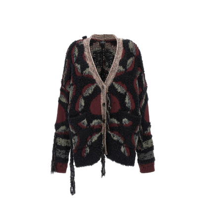 Fringed Oversized Cardigan