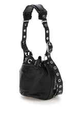 Le Cagole XS Bucket Bag in Black, Silver hardware