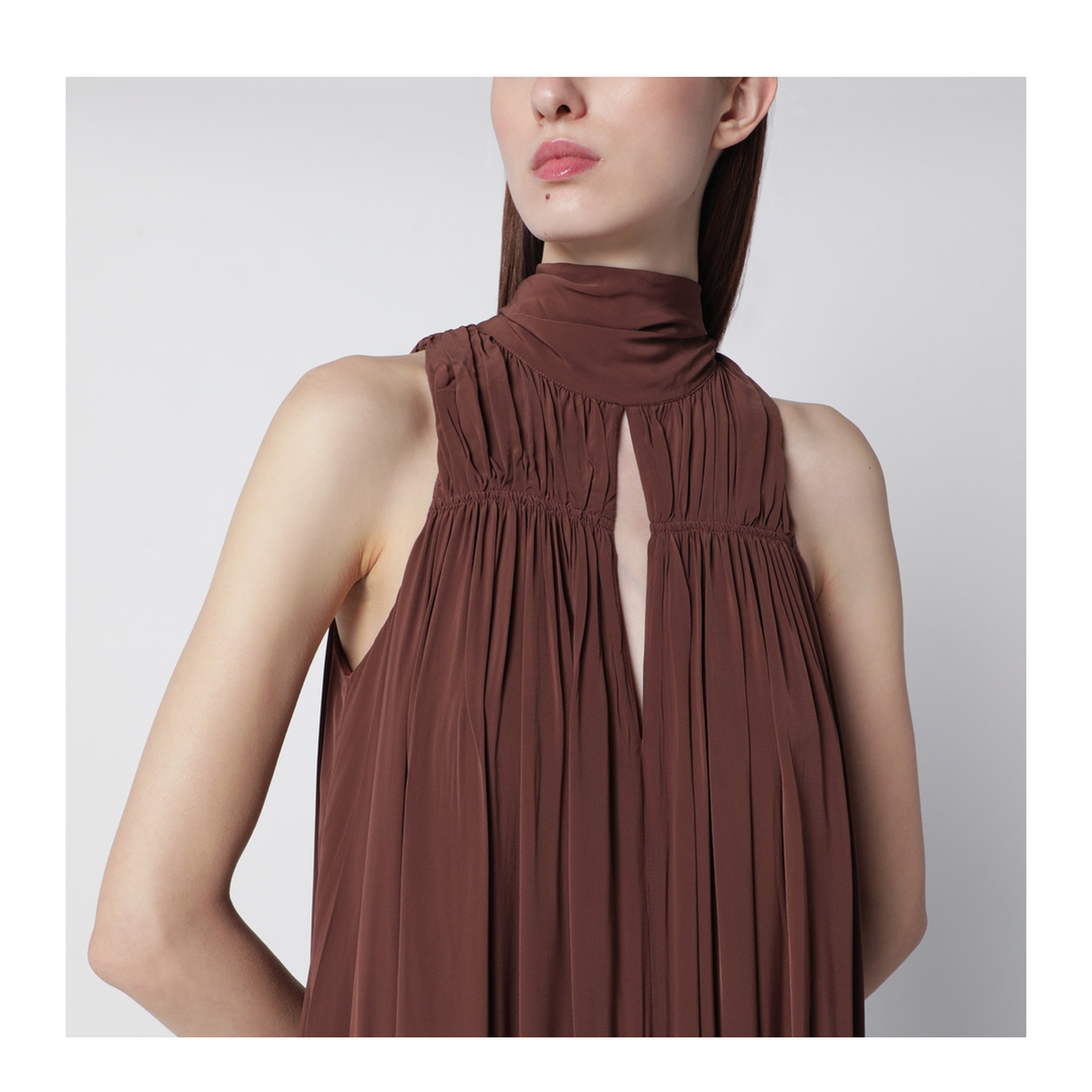 Gathered Mini Dress with Ruching