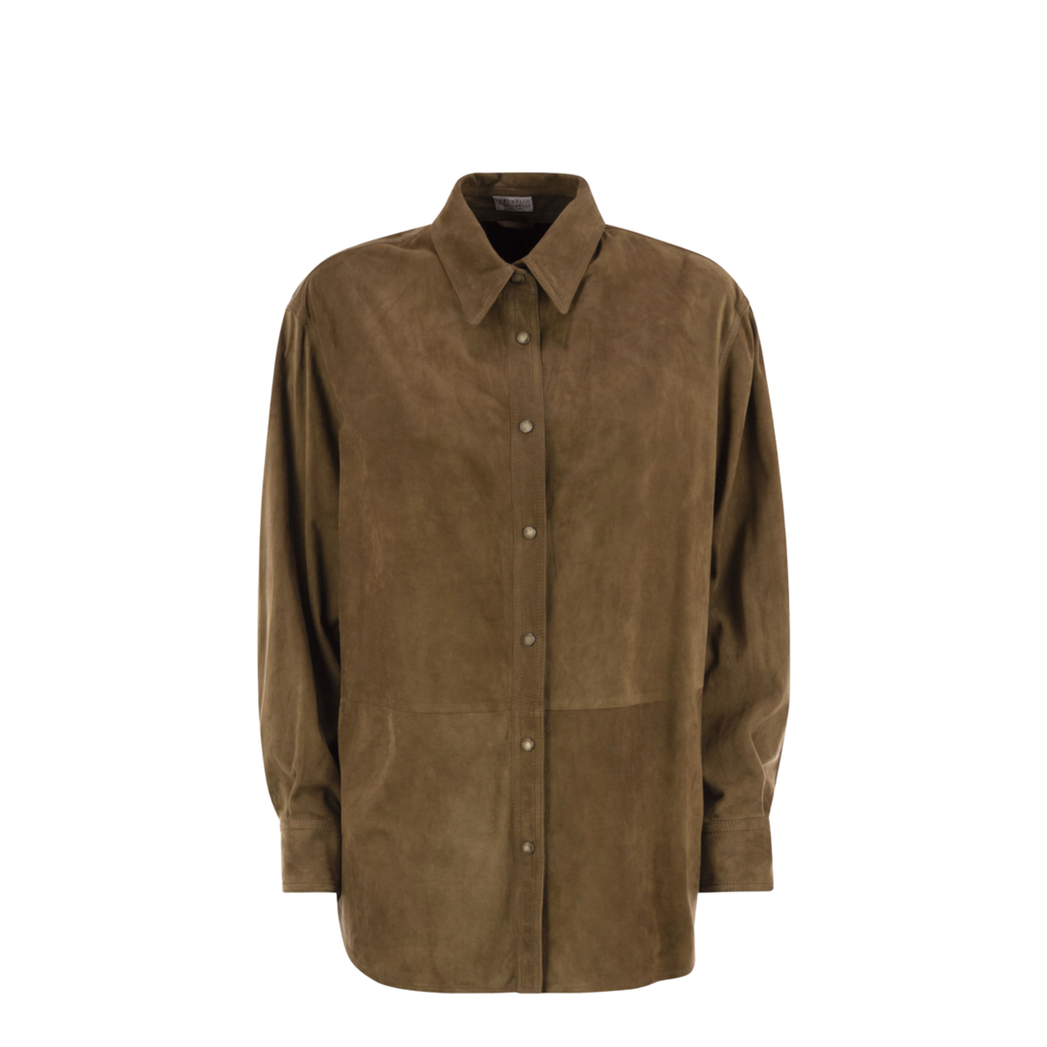 Women's Suede Shirt with Jewellery