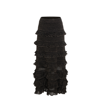 Metallic Black Skirt