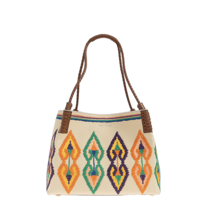 Shopper Bag Libra Medium Canvas with Embroidery