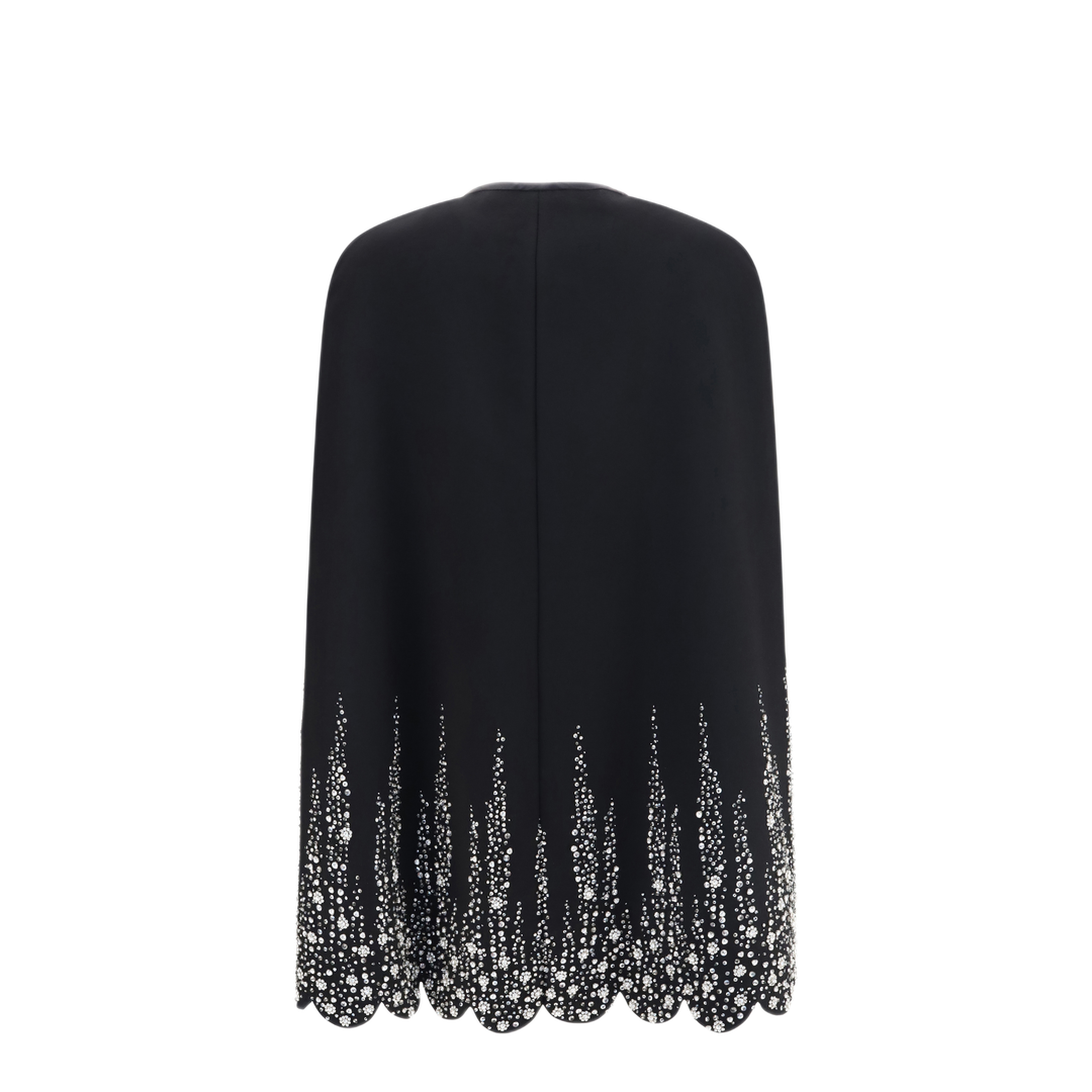MAYFEYR - Valentino - Compact Drap Cape With Degrad Rhinestone Embroidery - 9B3CG4YA6JA