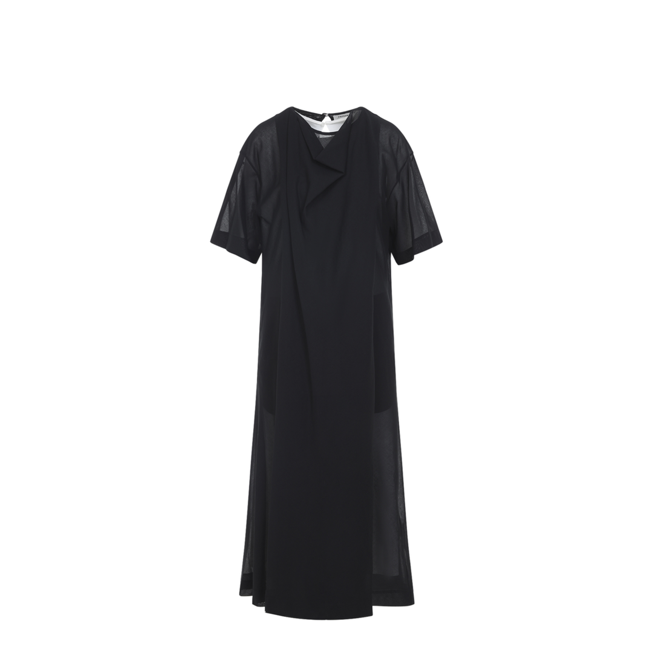MAYFEYR - CARVEN - Sheer Draped Cotton Midi Dress - 6261K21027N999