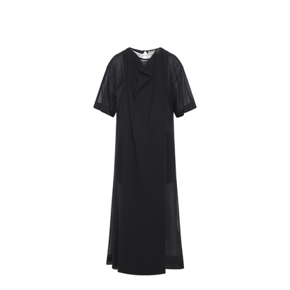 MAYFEYR - CARVEN - Sheer Draped Cotton Midi Dress - 6261K21027N999