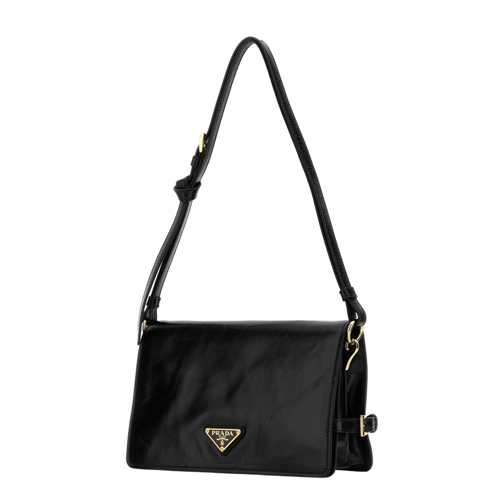 Black Leather Shoulder Bag