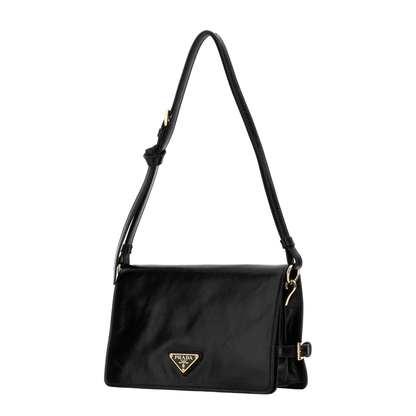 Black Leather Shoulder Bag