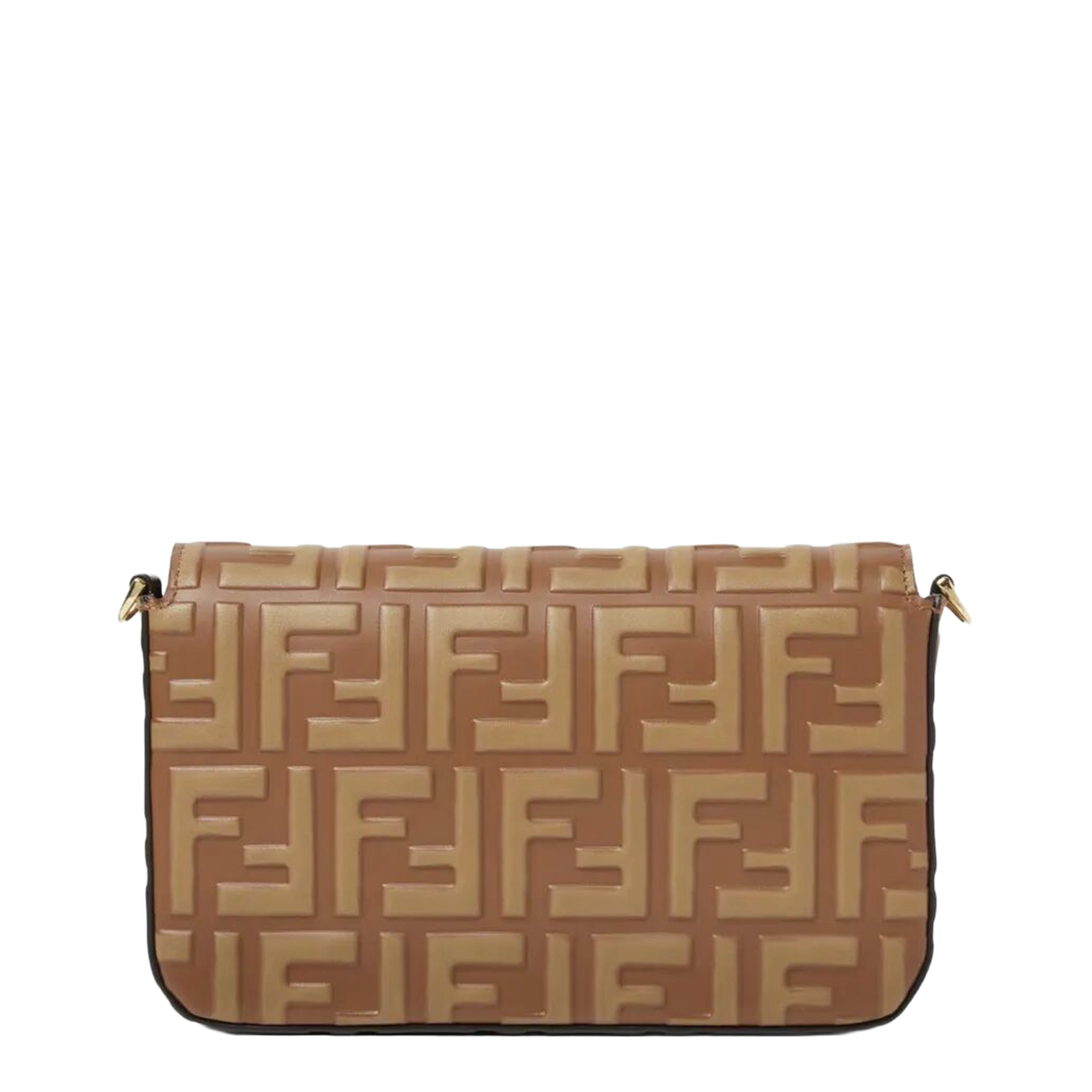 FF Diamonds Wallet On Chain Leather Brown