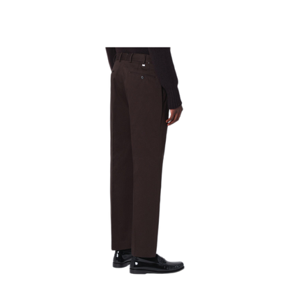 MAYFEYR - PT Torino - Brown Cotton Trousers - COASDSZ00REWSD760180