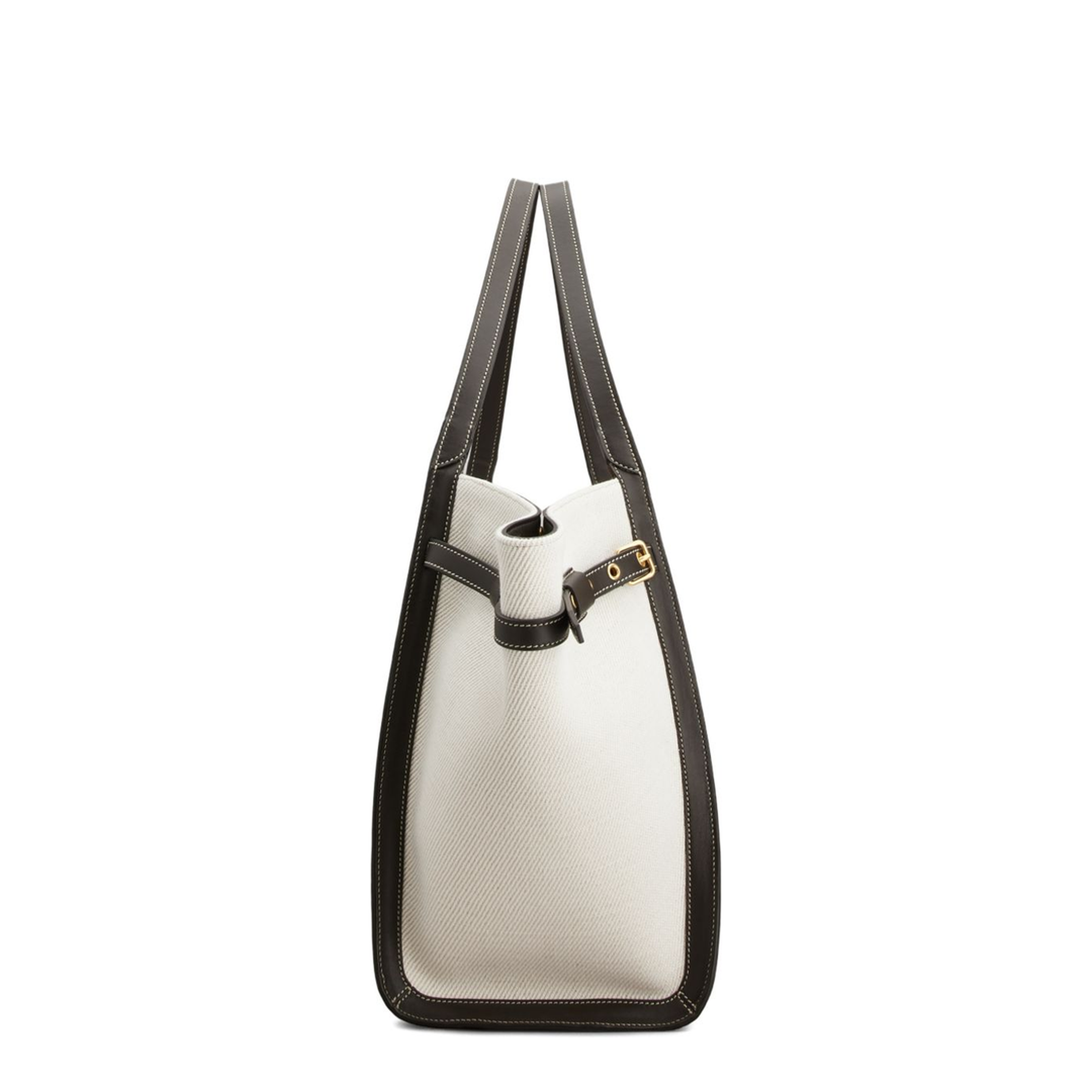 Shopping Bag in Canvas and Leather Medium