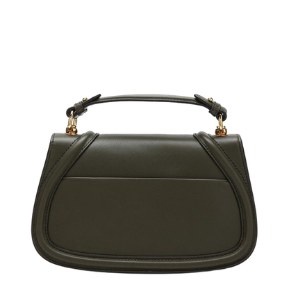 Blondie Medium Top Handle Bag in Forest Green Leather
