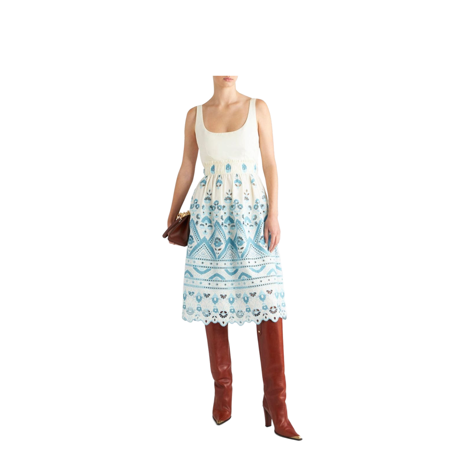 Cotton Blend Short Dress